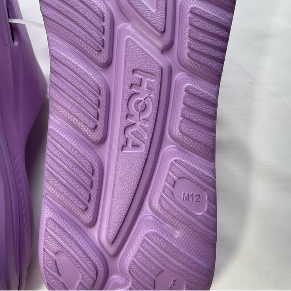 Hoka NWT Ora Recovery Slide 3 Violet Bloom Size M12 W14 - Picture 8 of 9